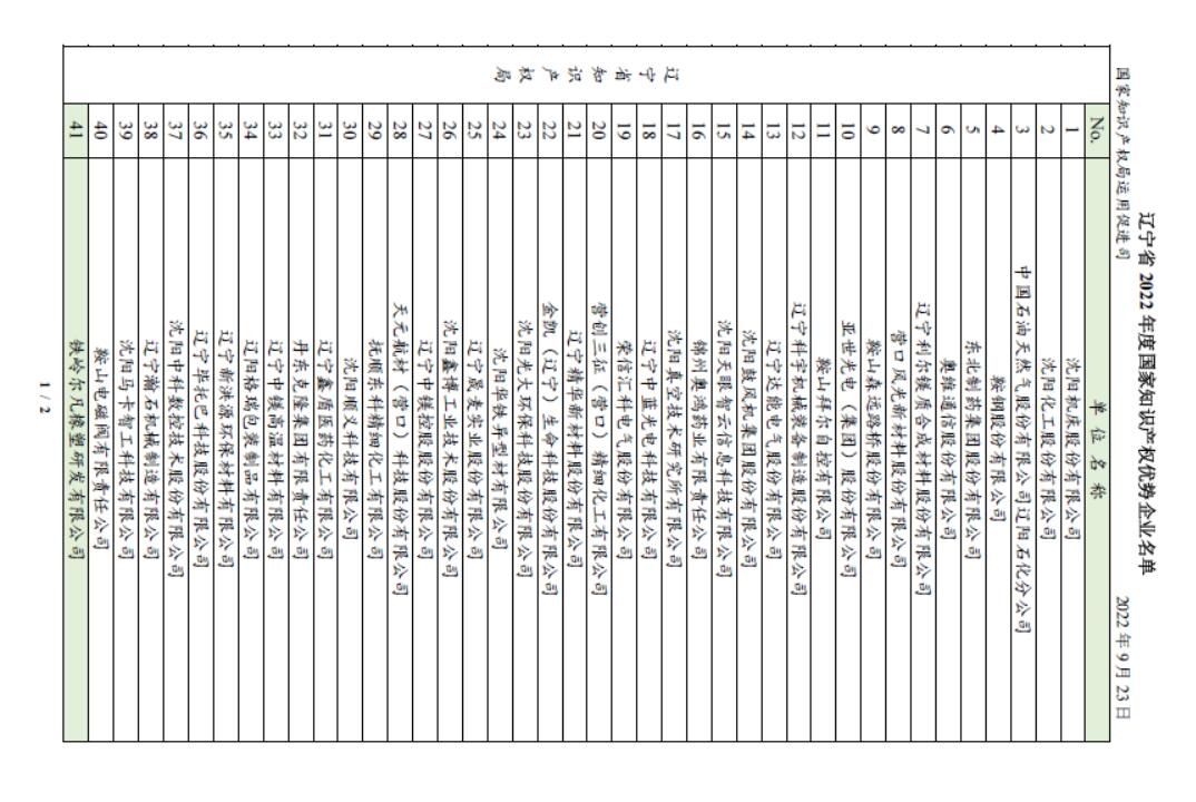 喜報(bào)！恭賀我司獲得2022年度國(guó)家知識(shí)產(chǎn)權(quán)優(yōu)勢(shì)企業(yè)名號(hào)